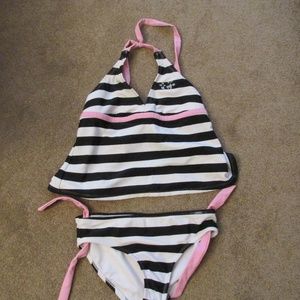 JUSTICE STRIPE BIKINI SWIMSUIT
